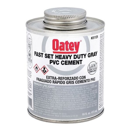 Oatey PVC HD Fast Set, Gray, gal. 31123
