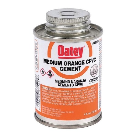 Oatey CPVC Cement, Orange, gal. 31127