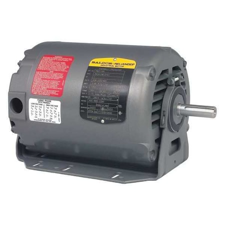 Baldor-Reliance Three-Phase AC Induction Motor, 3/4 HP, 56 Frame, 230V AC, 460V AC Voltage, 1,725 Nameplate RPM RM3112A