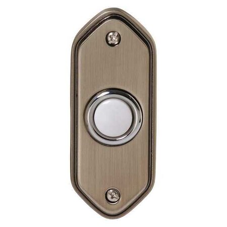 Honeywell Home Door Chime, Wired, Push, Lit, Brushed Nickel RPW212A1008/A