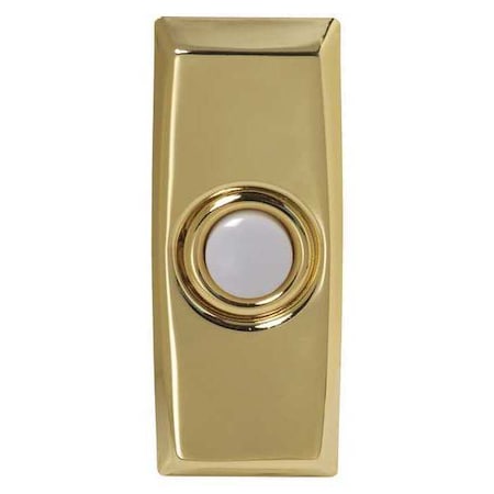 Honeywell Door Chime, Wired, Push, Lit, Brass RPW214A1004/A