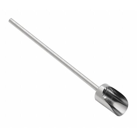 Sani-Lav Hand Scoop, 32 oz., Long Handle, Silver 400324