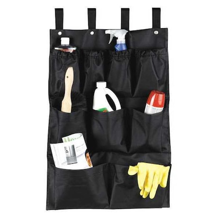 Hospitality 1 Source Caddy Bag, (9) Pocket, 19"X32", Black CB9BLK