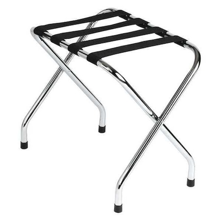 Hospitality 1 Source Luggage Rack, Metal, Chrome Finish LRCHR