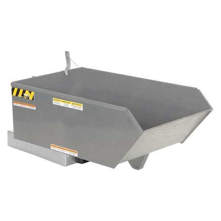 Vestil Heavy Duty Low Profile Hopper .25 Cubic Yard Galanized H-25-HD-GAL