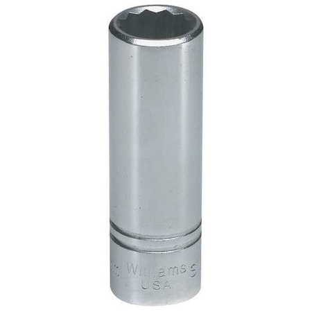 Williams 1/2" Drive, 13mm Metric Socket, 12 Points, Deep 1/2" D, 12Pt, 13mm SMD-1213