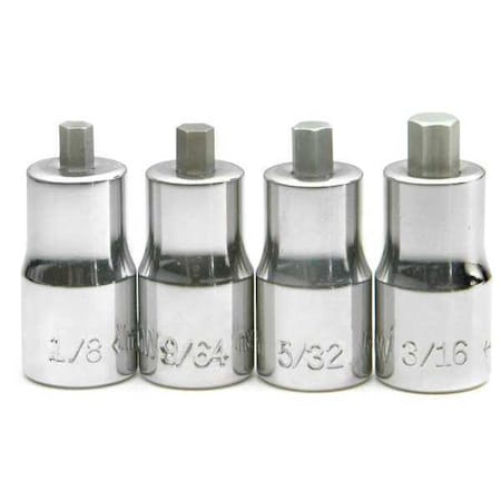 Williams Williams Hex Bit Socket Set, 1/4" D, 4 pcs. WSM-4TRC