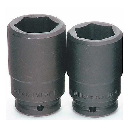 Williams 3/4" Drive Impact Socket Black Industrial, Deep 3/4" D, 6Pt 1-1/16 JHW16-634