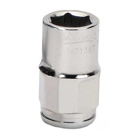 Williams 3/8" Drive, 16mm Metric Socket, 6 Points, Bolt Thru 3/8" D, 6Pt, 16mm 31716BT