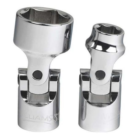 Williams 3/8" Drive, 3/4" SAE Socket, 6 Points, Universal 3/8" D, 6Pt, 3/4 31154