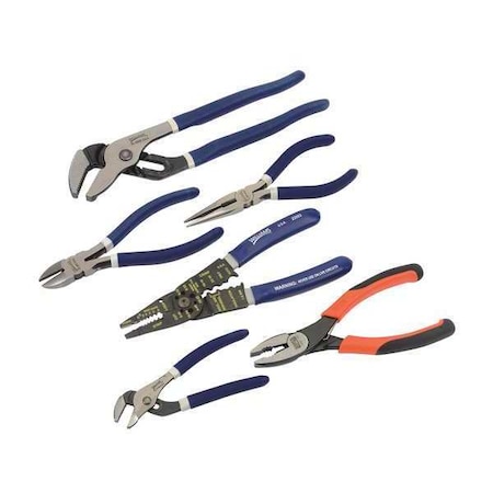 Williams 6 Piece General Service Pliers Set Double-Dipped Plastic Handle PLS-6A