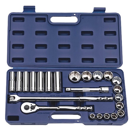 Williams Williams 1/2" Drive Socket Tool Set, SAE, 23pcs 50668