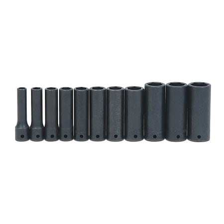 Williams Deep Impact Socket Set, 1/2"D, 6Pt, 11pcs., JHWWS-14-11 WS-14-11