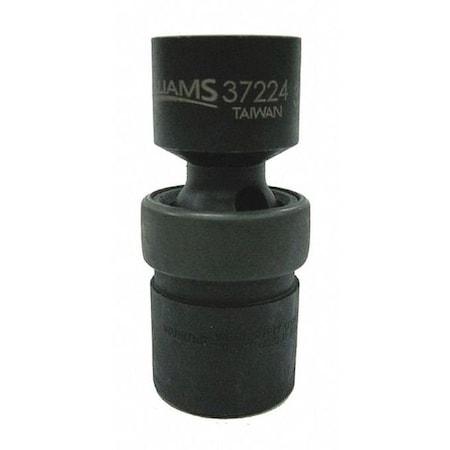 Williams 1/2" Drive Impact Socket Black Industrial, Universal 1/2" D, 6Pt, 1/2 37216