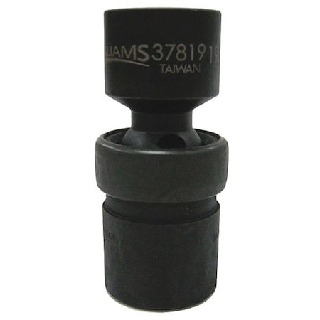 Williams 1/2" Drive Impact Socket Black Industrial, Universal 1/2" D, 6Pt, 21mm 37821
