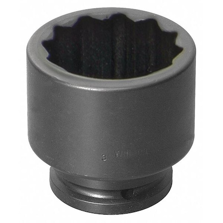 Williams 1-1/2" Drive Impact Socket Black Industrial, 1-1/2" D, 3-1/4", 12Pt 41204