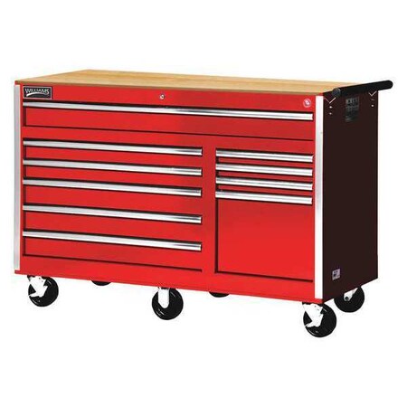 Snap On Industrial Brands 56 W Rolling Cabinet 10 Drawers Orange