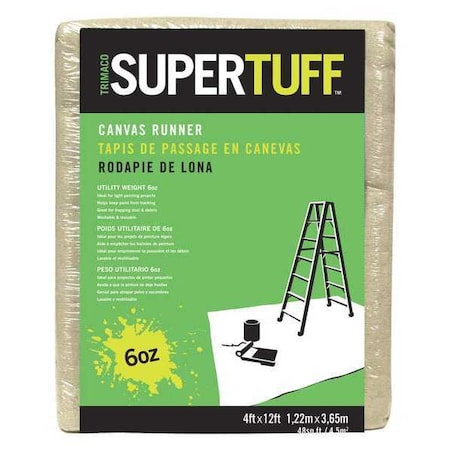 Trimaco PremiumDropCloth, 6 oz., 4 ft.x12 ft., PK12 56707