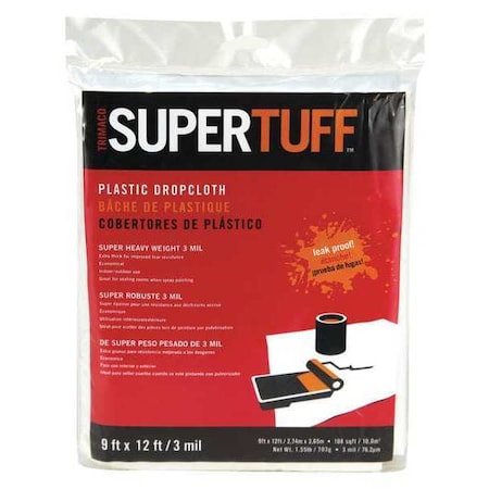 Trimaco Plastic Drop, 3 mil, 9x12 03313