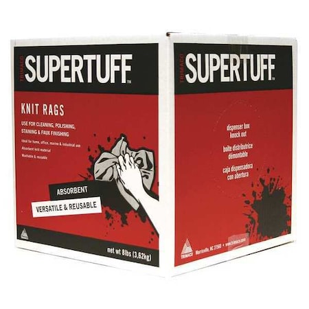 Trimaco Premium Knit Painter Rags Box 8 lb., White, 10PK 10823