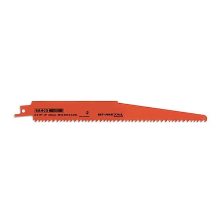 Snap-On 6" L x Demolition Cutting Recip Blade, Bimetal, Demo, 6", 5/8 TPI, PK10 3840-150-5/8-DSL-10P