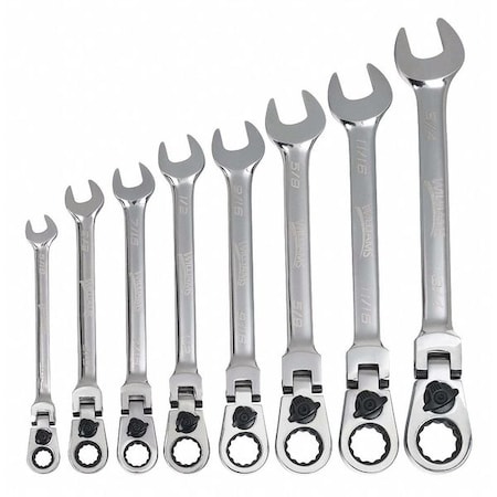 Williams Williams Flex-Head Rat Combo Wrench Set, 8 pcs. WS-1168RCF