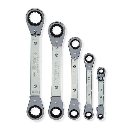 WILLIAMS Williams Ratcheting Box Wrench Set, 5 pcs. WS-5