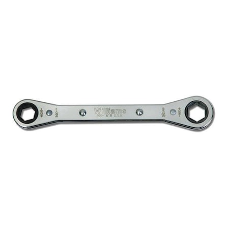WILLIAMS Williams Ratchet Box Wrench, 6 pt., 3/8 x 7/16" RB-1214