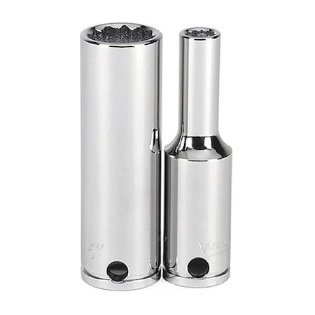 Williams 3/8" Drive, 3/4" SAE Socket, 12 Points, Deep , 3/4, 3/8" Dr. 31424-TH