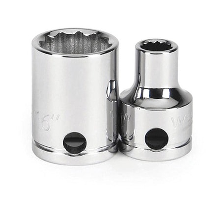 Williams 3/8" Drive, 7/16" SAE Socket, 12 Points, Standard , 7/16, 3/8" Dr. 31214-TH