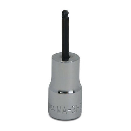 Williams 1/4" Dr, 9/64" Size, SAE Ball Hex Bit Socket, 6 Pts MA-4-1/2HBA