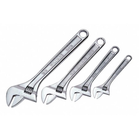 Williams Williams Chrome Adjustable Wrench Set, 4 pcs. 13342A | Zoro