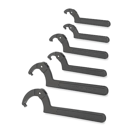 Williams Williams Pin Spanner, Adjustable, 4-1/2 To 6-1/4" O-474A
