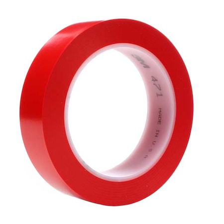 3M Vinyl Tape, 1" X 36 yd., Red, PK36 471
