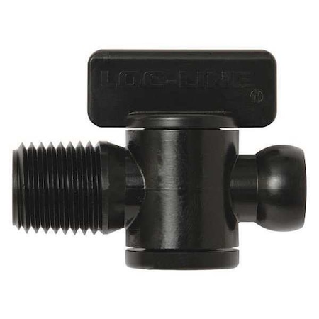 Loc-Line Male NPT Valve, Black, 1/4", PK10 29452-BLK
