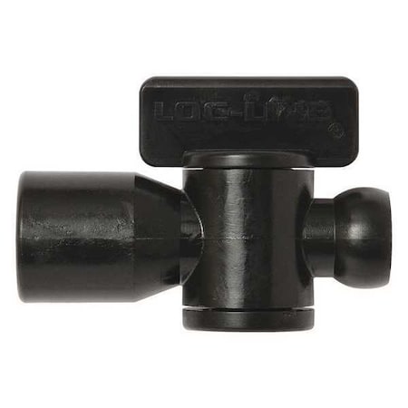 Loc-Line Female NPT Valve, Black, 1/4", PK10 29453-BLK