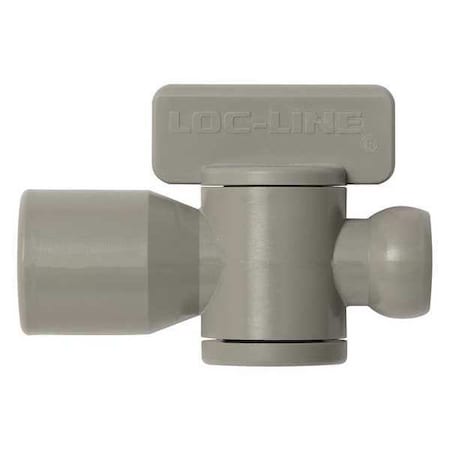 Loc-Line Female NPT Valve, Gray, 1/4", PK10 29453-G