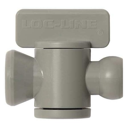 Loc-Line In-Line Valve, Gray, 1/4", PK10 29454-G