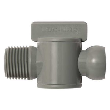 Loc-Line Male NPT Valve, Gray, 1/2", PK10 39852-G
