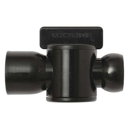 Loc-Line Female NPT Valve, Black, 1/2", PK10 39853-BLK