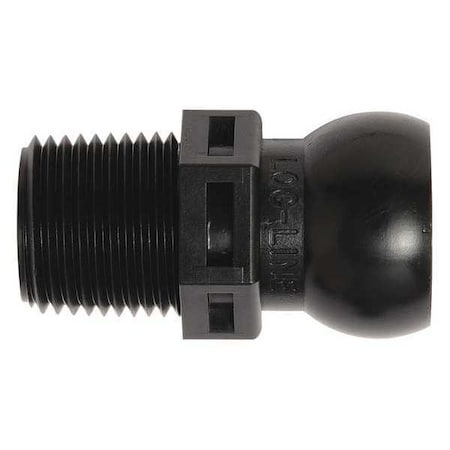 Loc-Line NPT Connector, Black, 3/8", PK50 59864-BLK