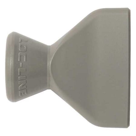 Loc-Line Straight Flow Nozzle, Gray, 1", PK20 49456-G