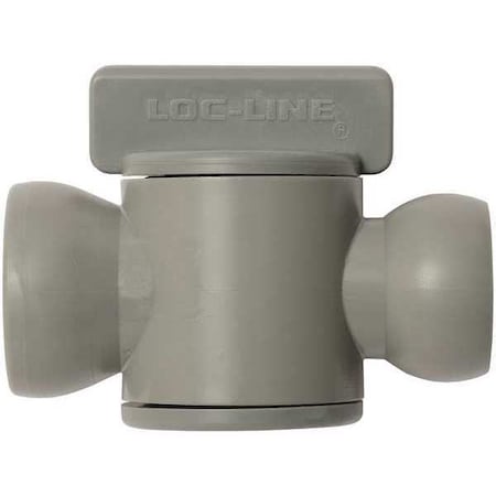 Loc-Line In-Line Valve, Gray, 1/2", PK10 39854-G