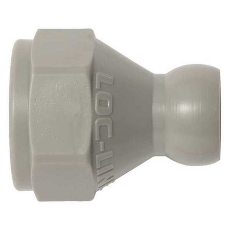 Loc-Line Flare Nut Adapter, Gray, 3/8", PK20 49432-G