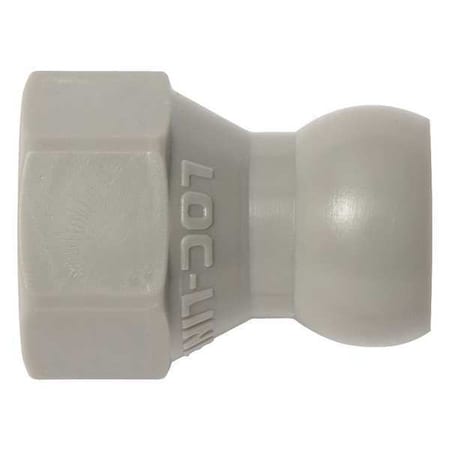 Loc-Line SAE Flare Nut Adapter, Gray, 1/4", PK20 49434-G