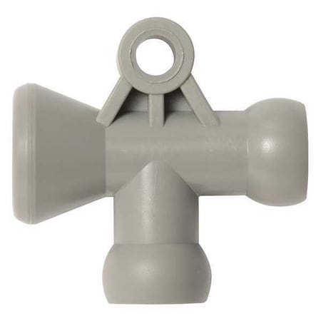 Loc-Line T Fitting, Gray, 1/4", PK20 49436-G