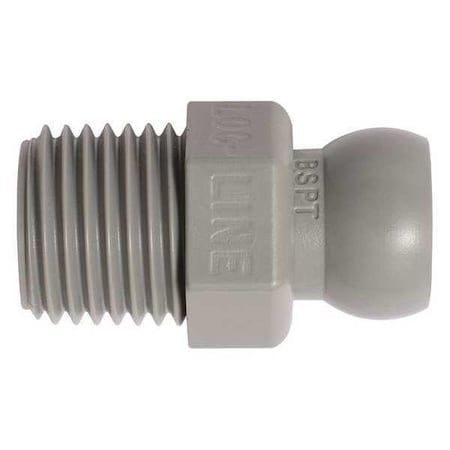 Loc-Line BSPT Connector, Gray, 1/4", PK50 49438-G