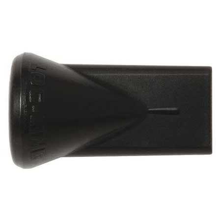 Loc-Line Flat Slot 40 Nozzle, Black, 1/4", PK20 49451-BLK