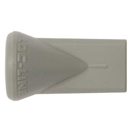 Loc-Line Flat Slot 40 Nozzle, Gray, 1/4", PK20 49451-G