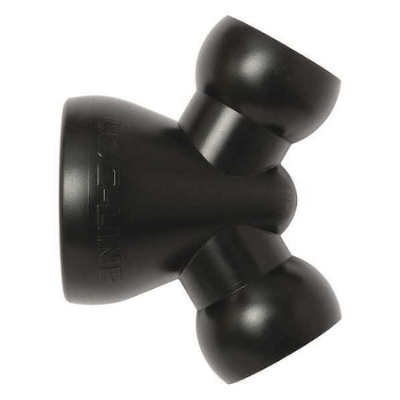 Loc-Line Y Reducer, Black, 3/4" to 1/2", PK20 69552-BLK